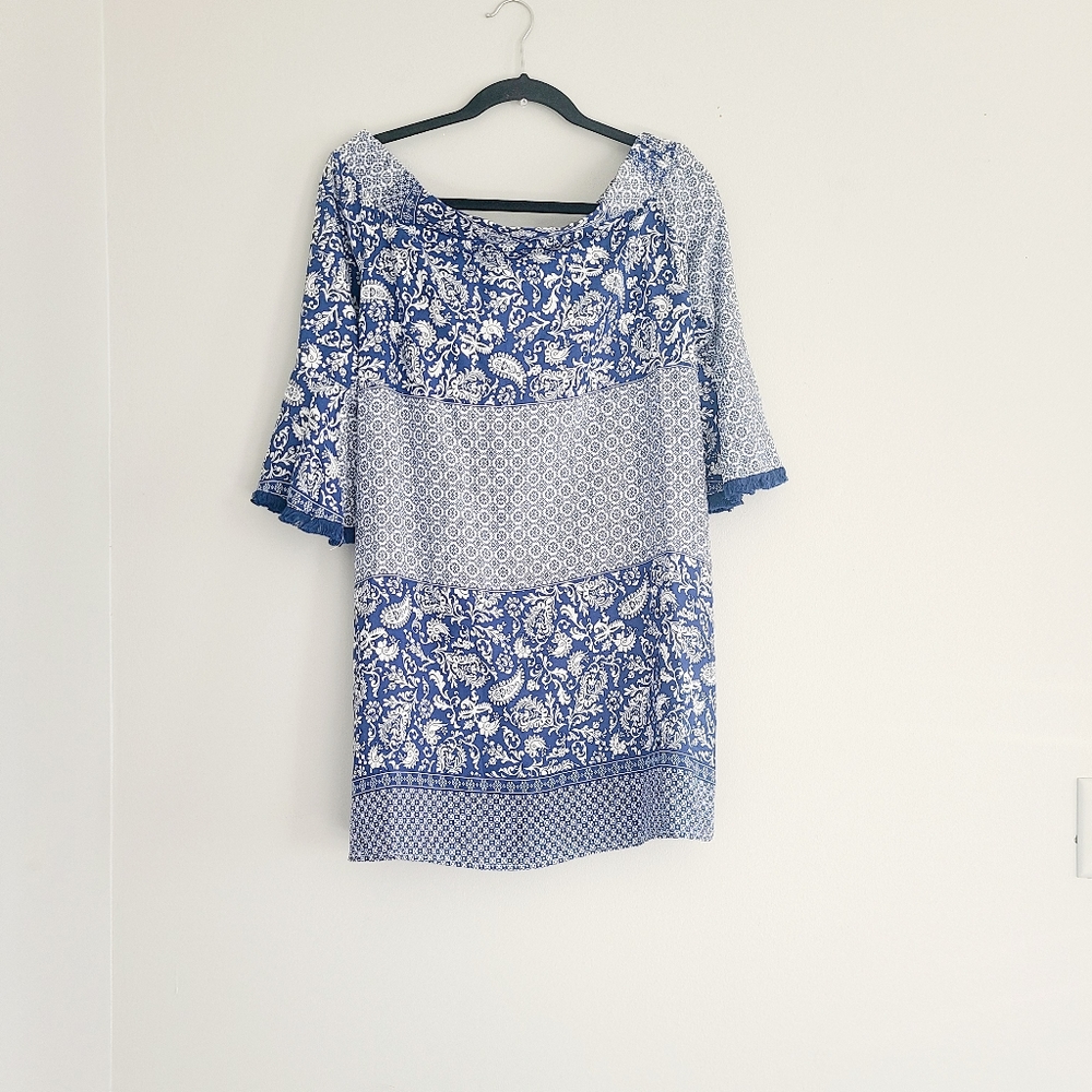 Lulus Off The Shoulder Blue Dress Size M